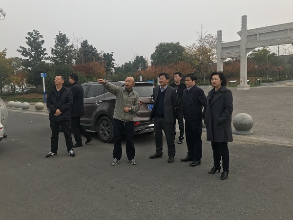 夏萍、、、程保银实地调研徽盐地产在建项目